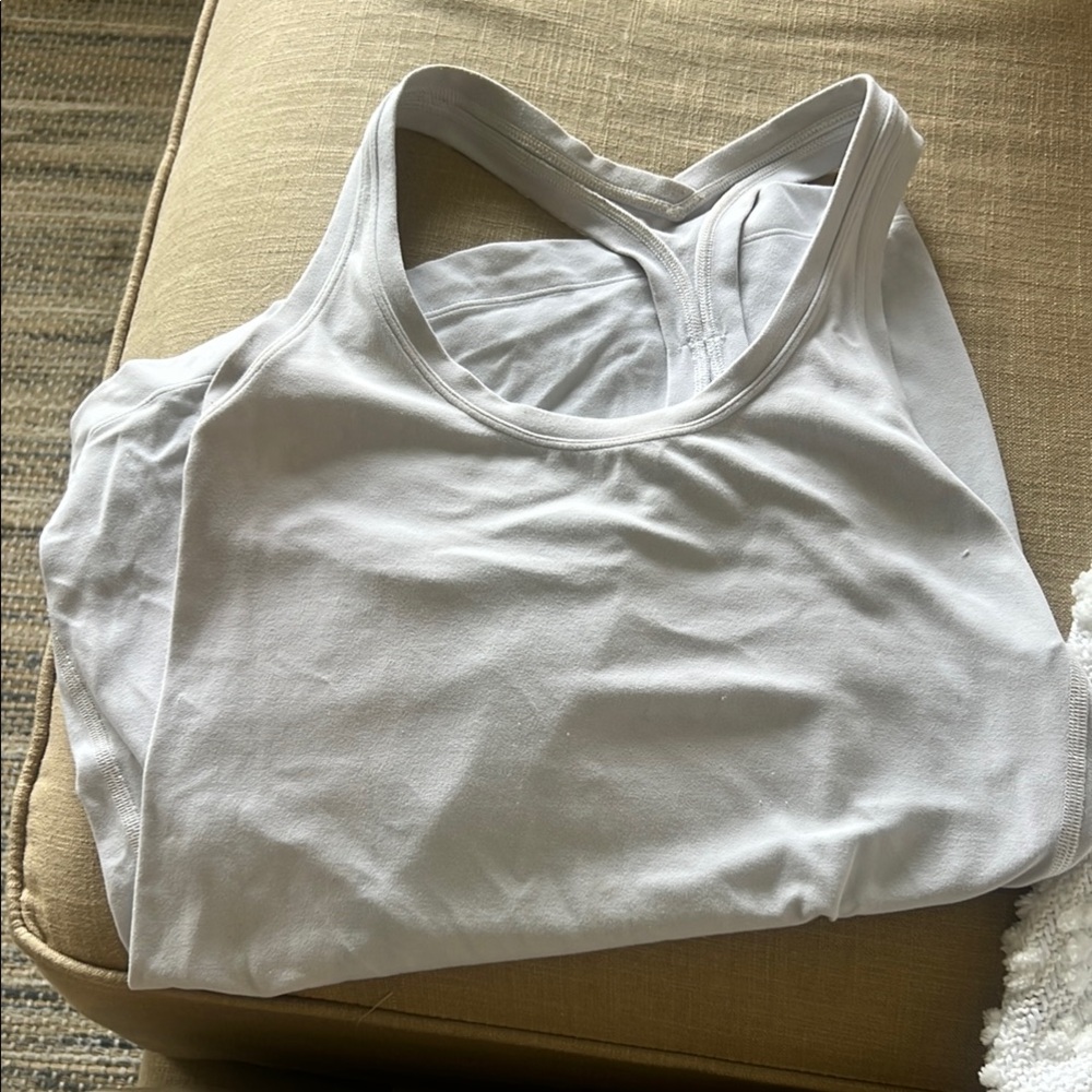 Lululemon White Racerback Tank Top